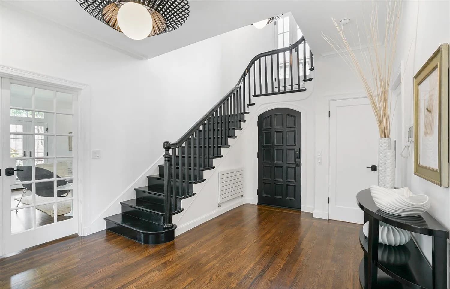 Original staircase, rebuilt and refinished
